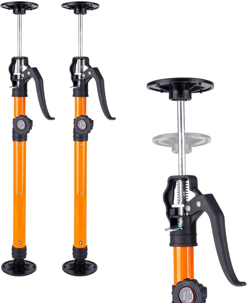 Tikelly Cabinet Jack for Installing Cabinet Support Rod 3rd Hand Support System Adjustable Support Pole,Extend from 19.29 inch to 43.30 inch,Orange 2 Pack - Image 1